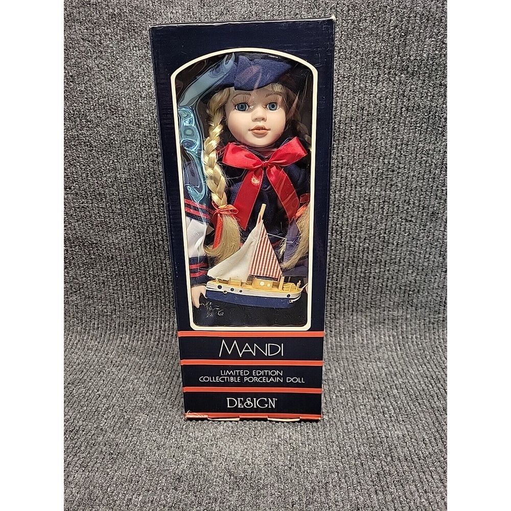 Mandi Limited Edition Collectible Porcelain Doll Design Sailor Nautical 16 inch